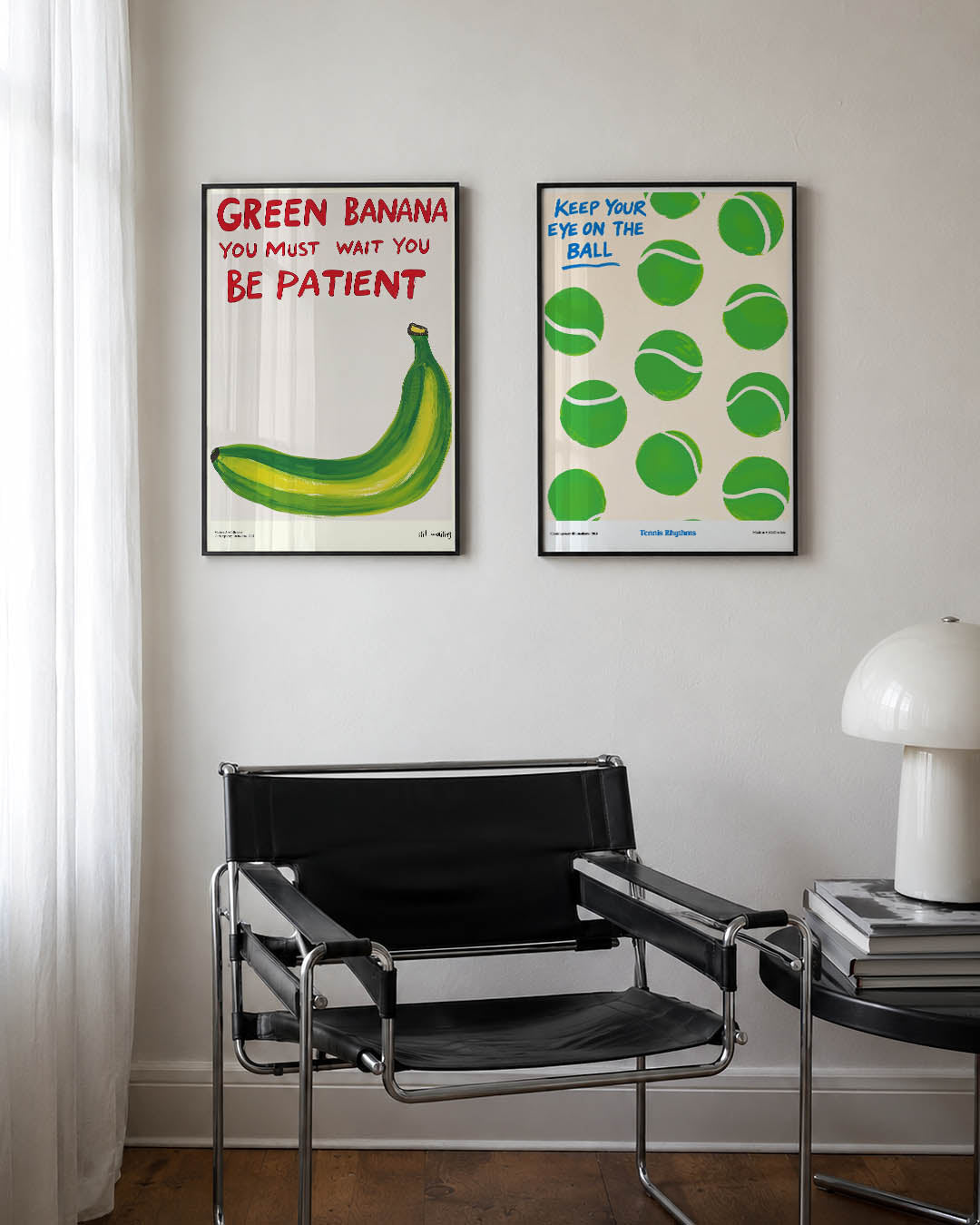 Kleurrijke bananenboodschap Posterset