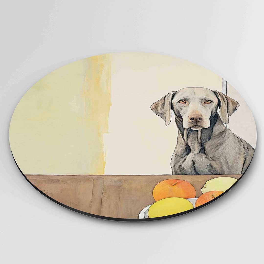 Hond en fruit Muurcirkel