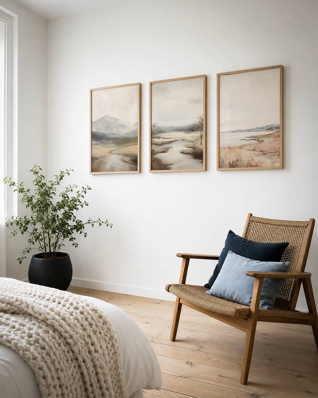 Zachte landschapstonen Posterset