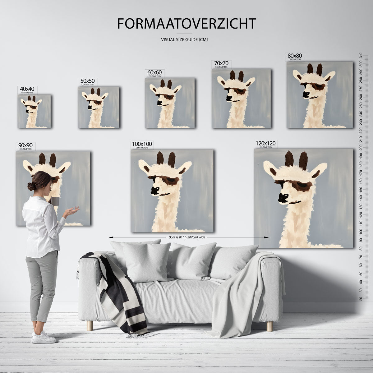 Alpaca portret Poster