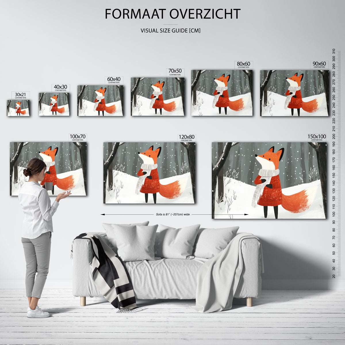 Vos met sjaal Poster