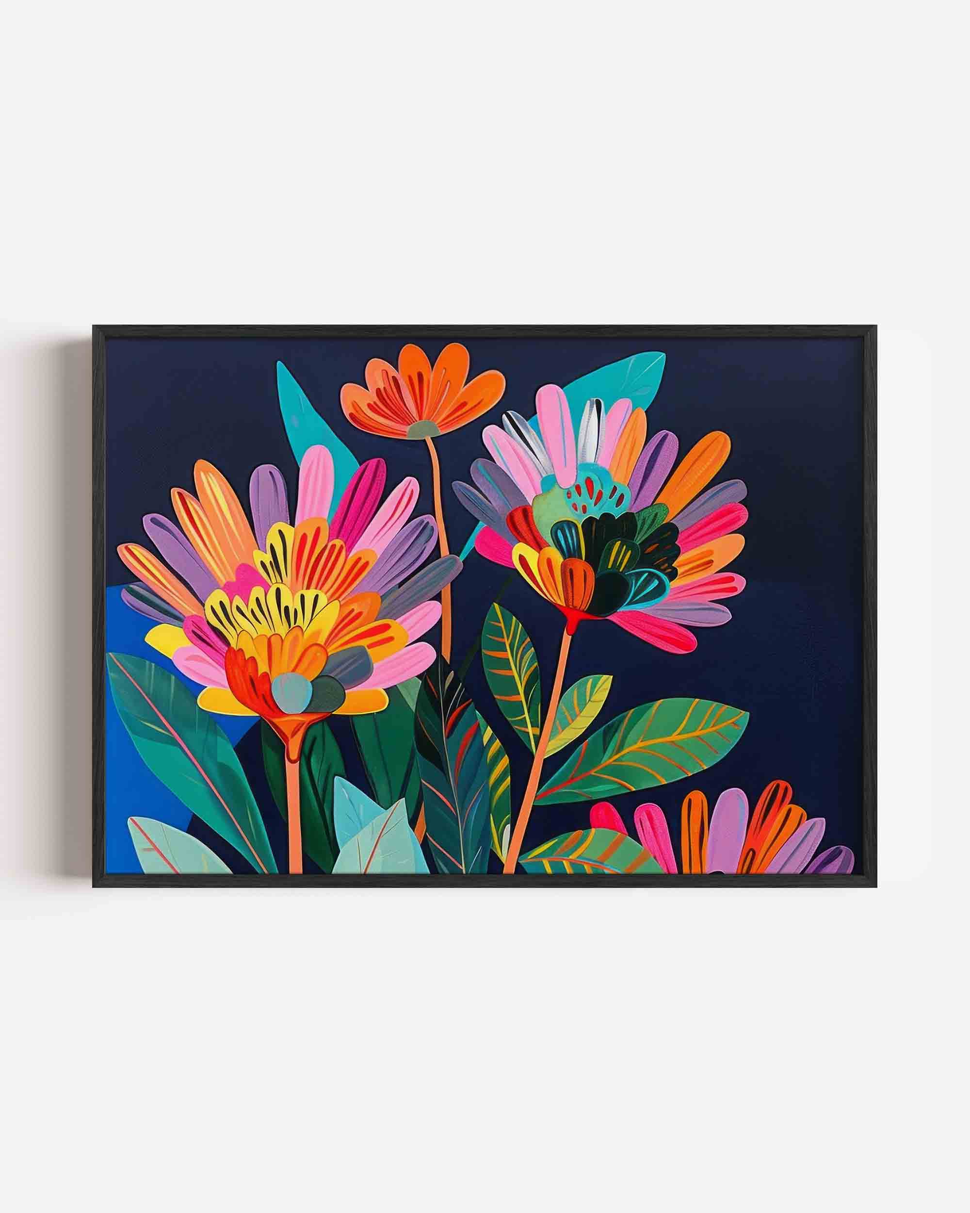 Bloemen in levendige kleuren Poster