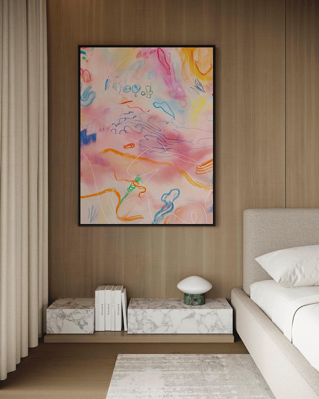 Vrolijke kleurenmix Kunstwerk