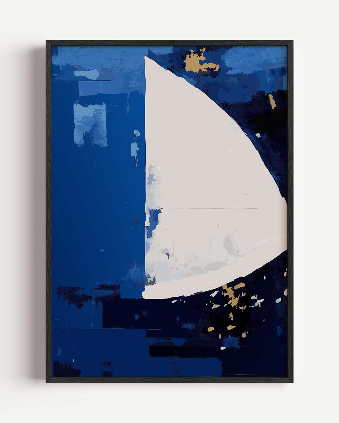 Moderne Abstracte Zeilboot Poster-WallArtistic