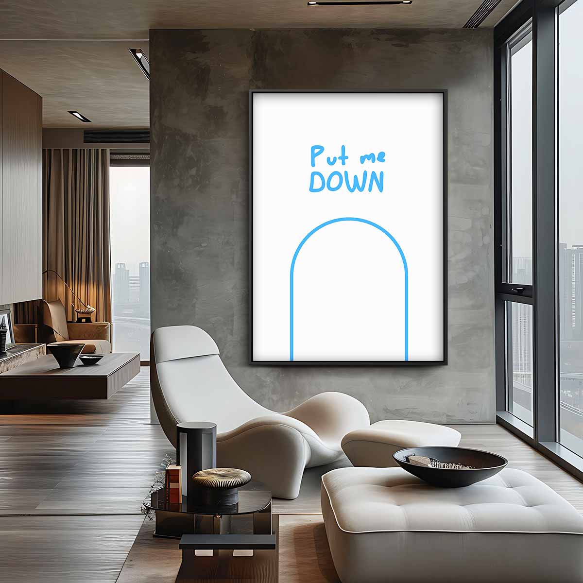 Put Me Down - Minimalistisch Kunstwerk Kunstwerk-canvas-dibond-plexiglas-wanddecoratie-WallArtistic