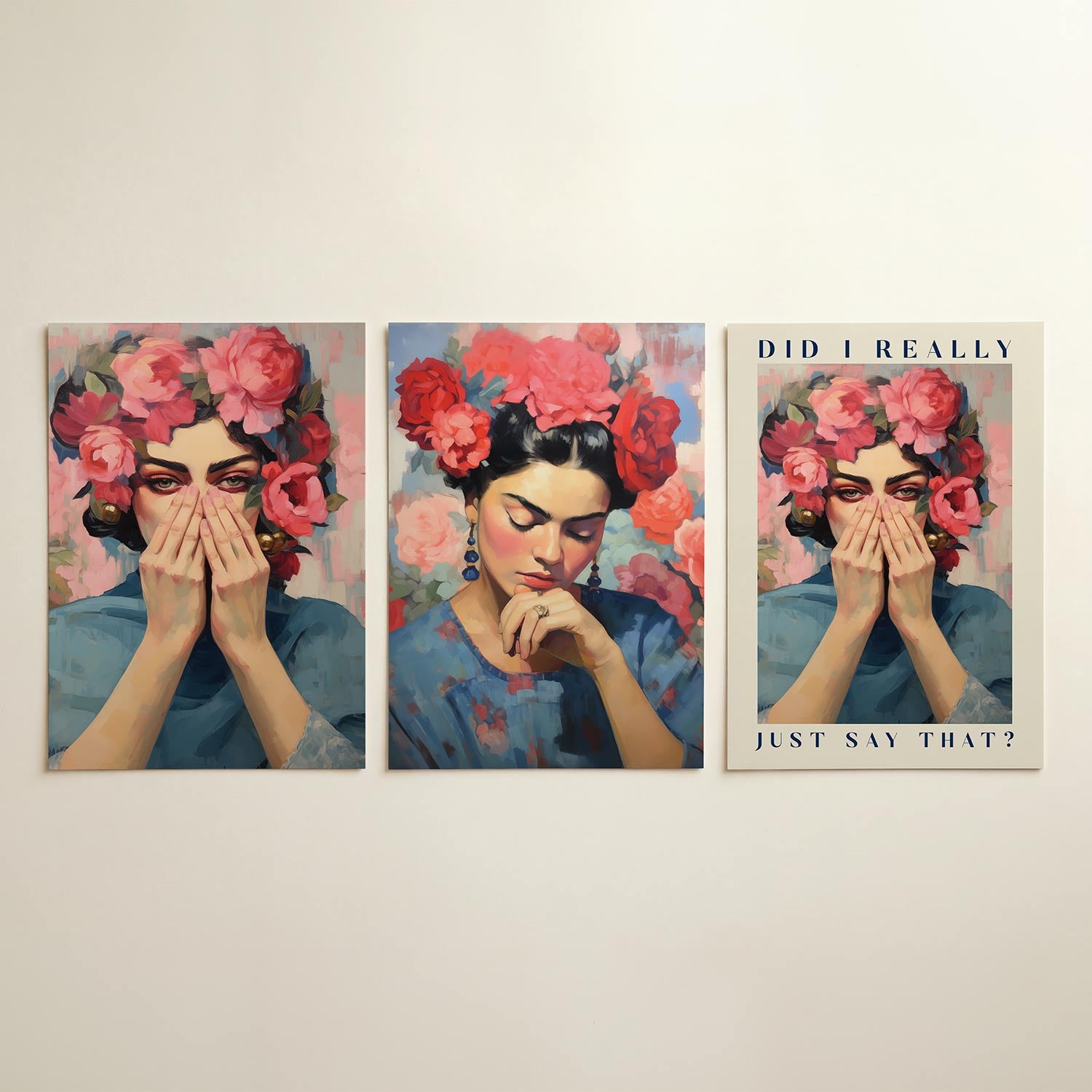 Bloemen en blik Posterset