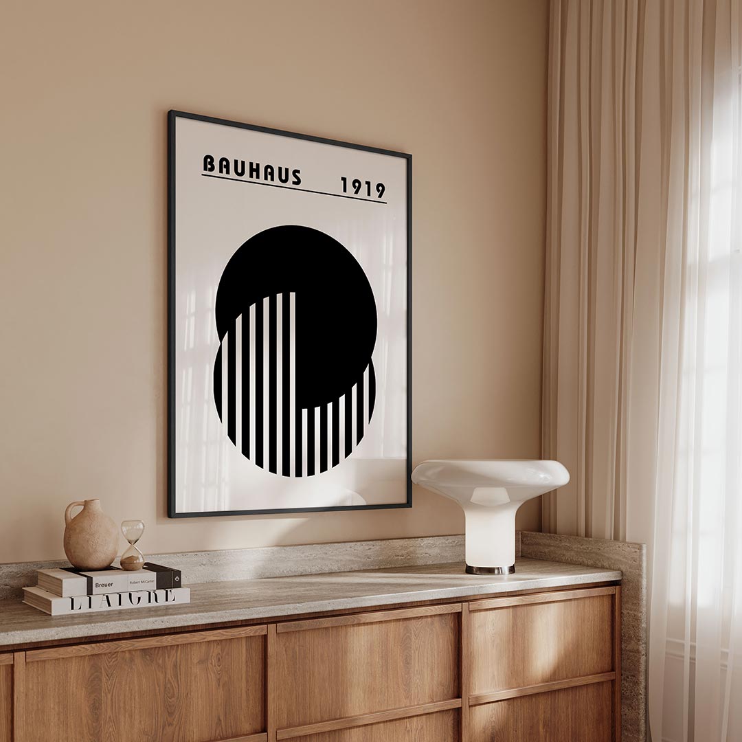 Cirkel en strepen Poster