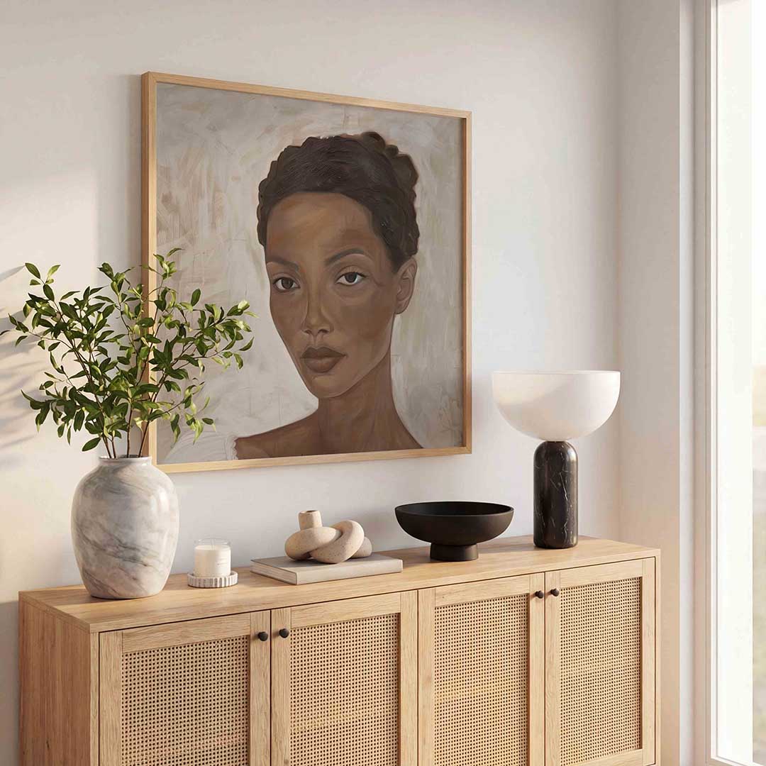 Portret van vrouw Poster