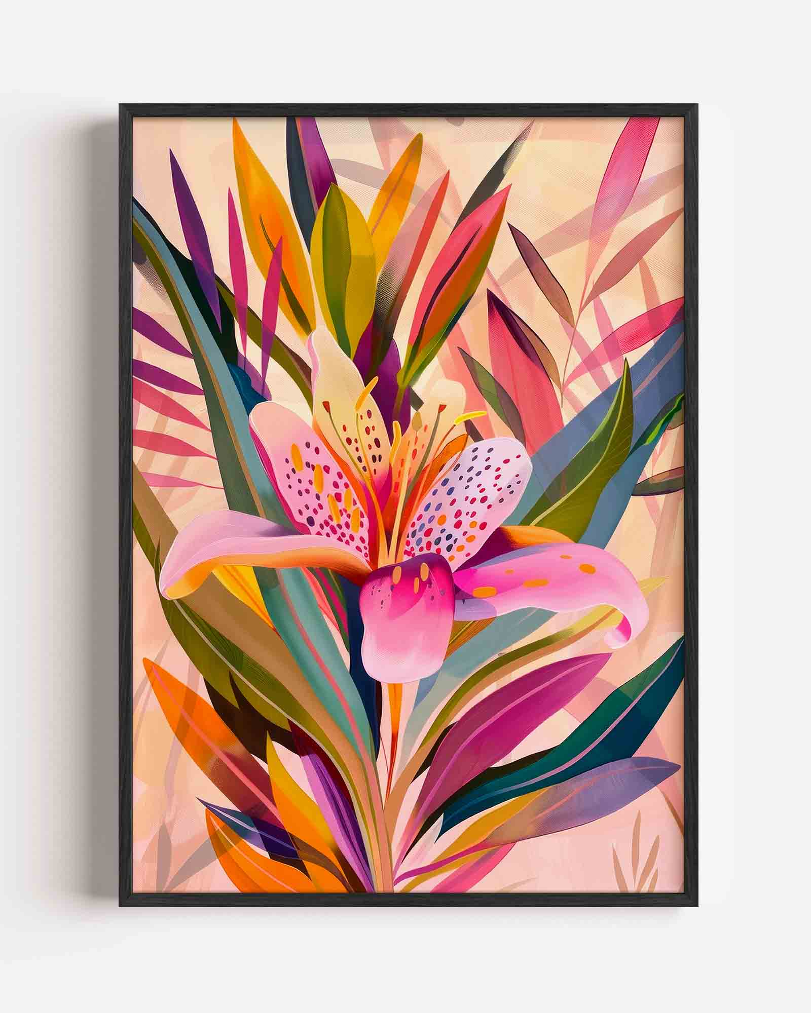 Bloemen en bladeren Poster