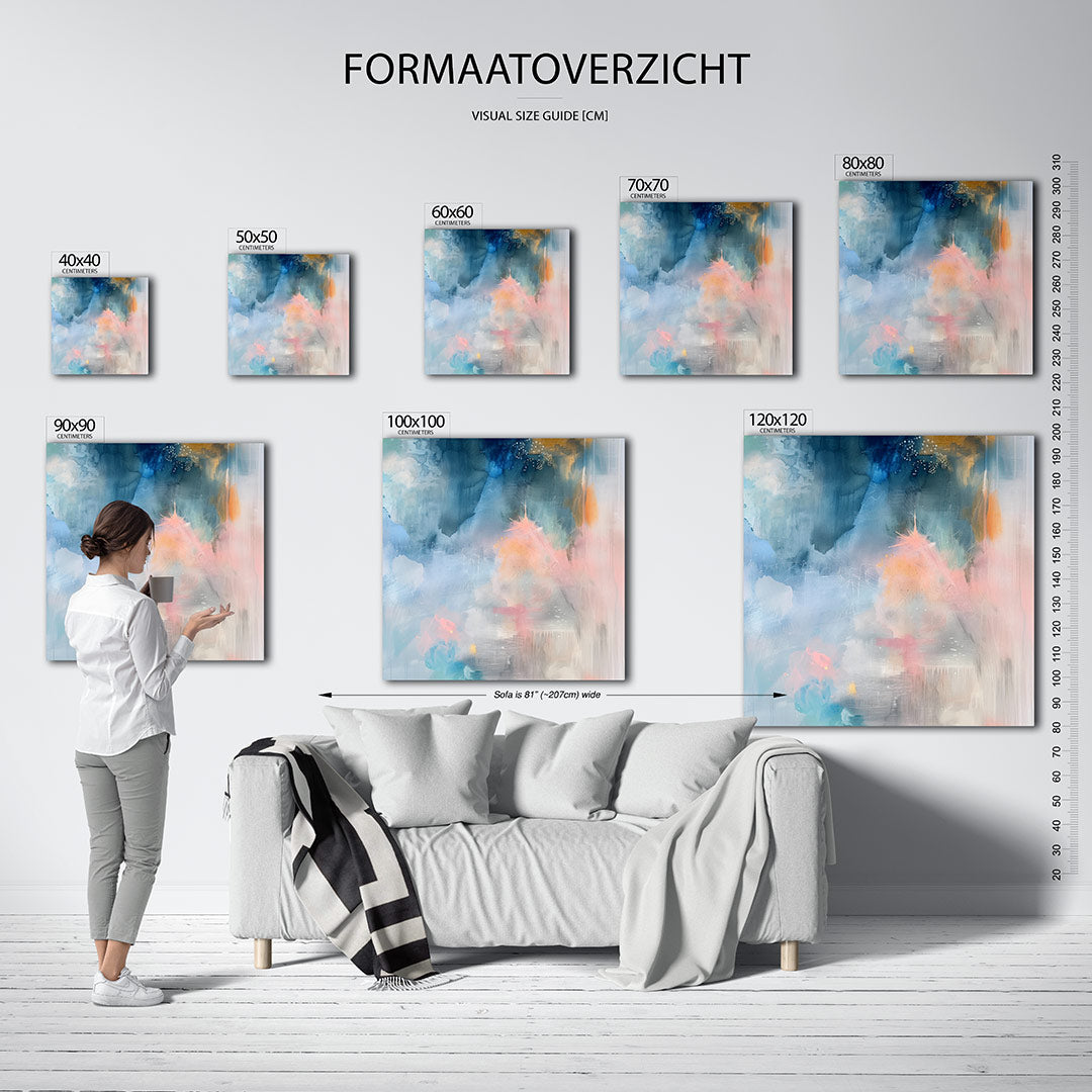 Dromerige kleurenexplosie Kunstwerk