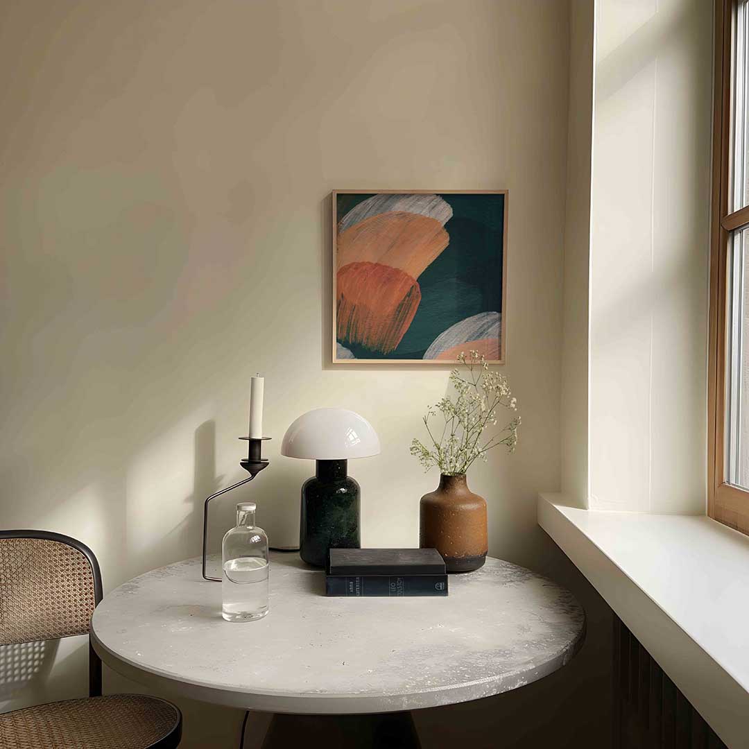 Abstracte penseelstreken Poster