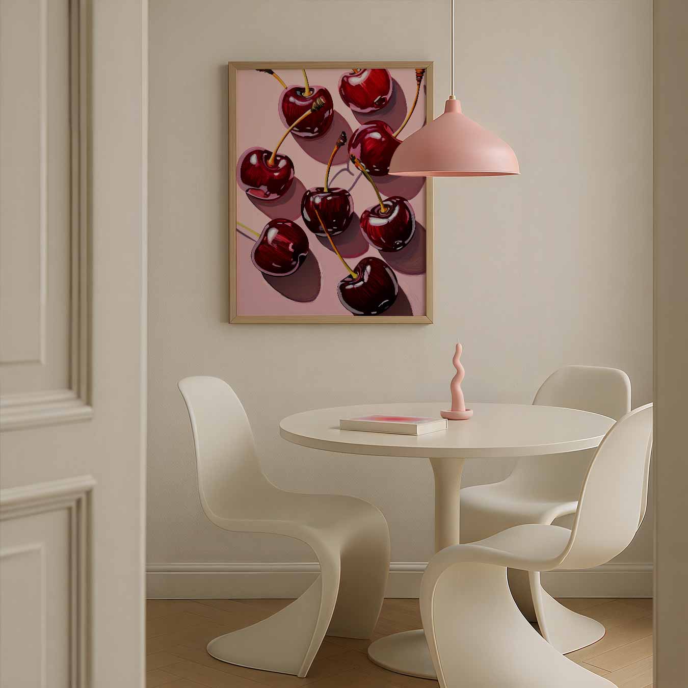 Kersen op Zomerse Tafel Poster-WallArtistic