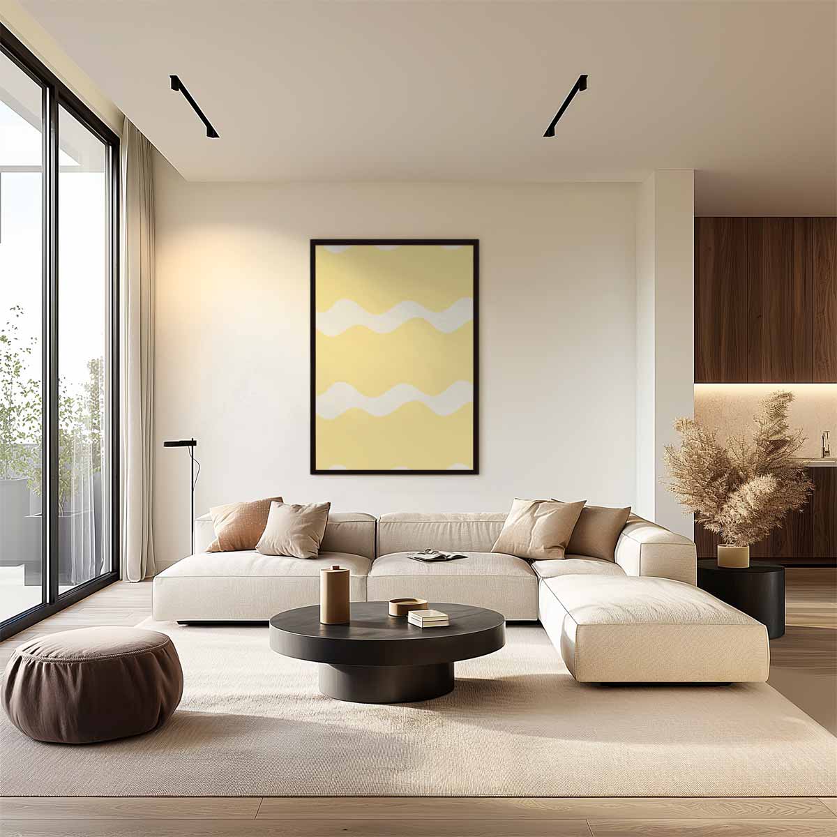 Zonnige Golfpatronen Kunstwerk-canvas-dibond-plexiglas-wanddecoratie-WallArtistic