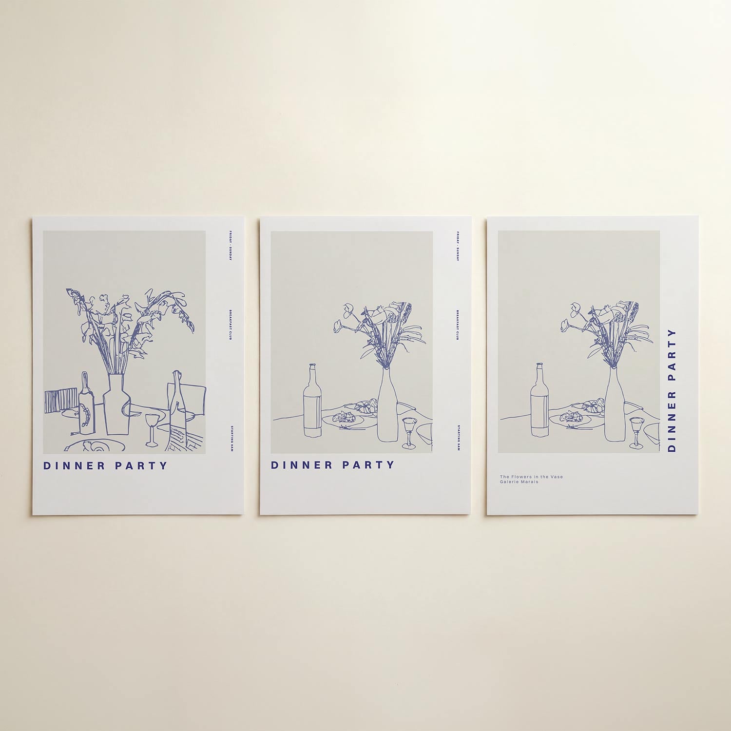 Lijnenspel en eenvoud Posterset