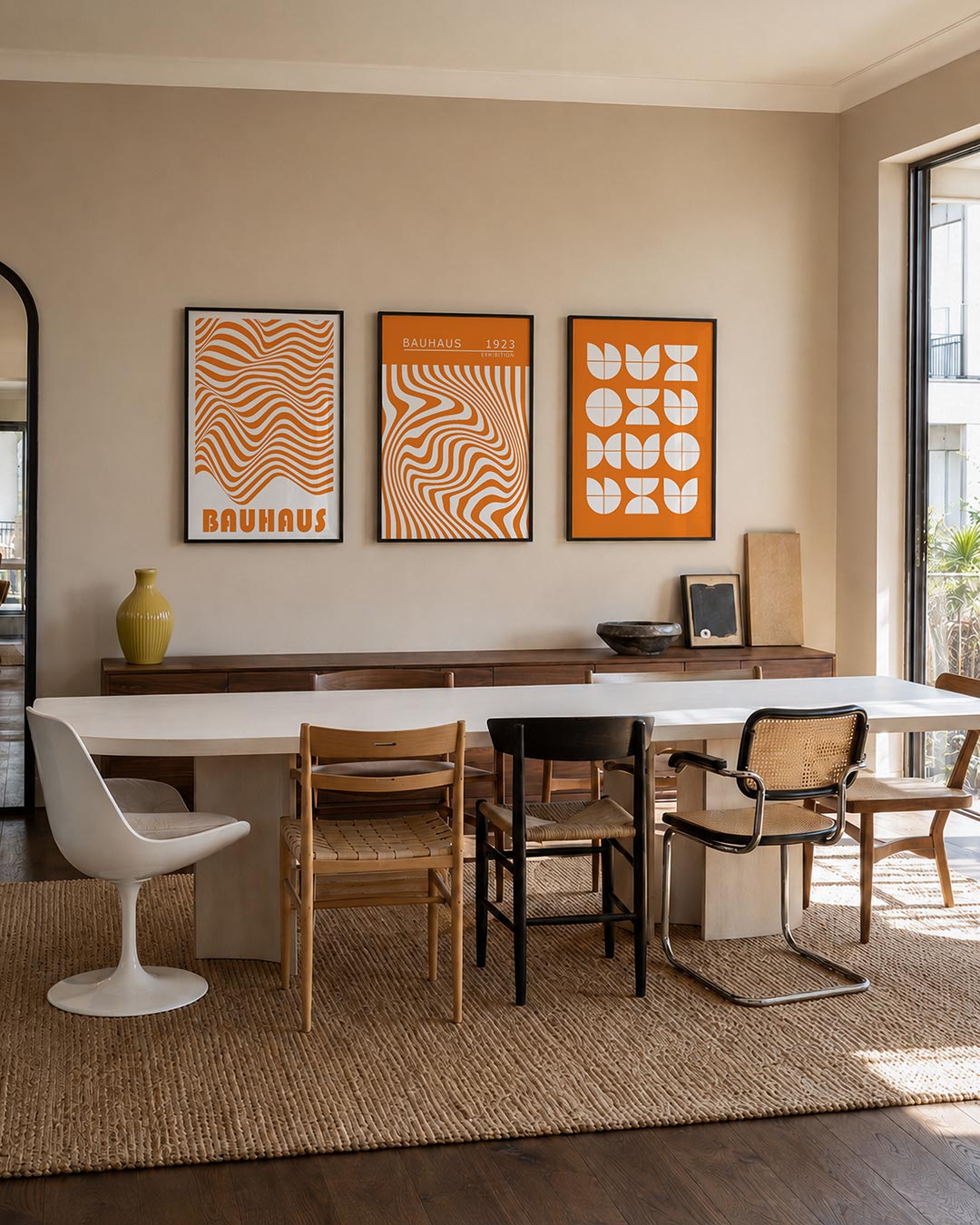 Golvend lijnenspel Posterset