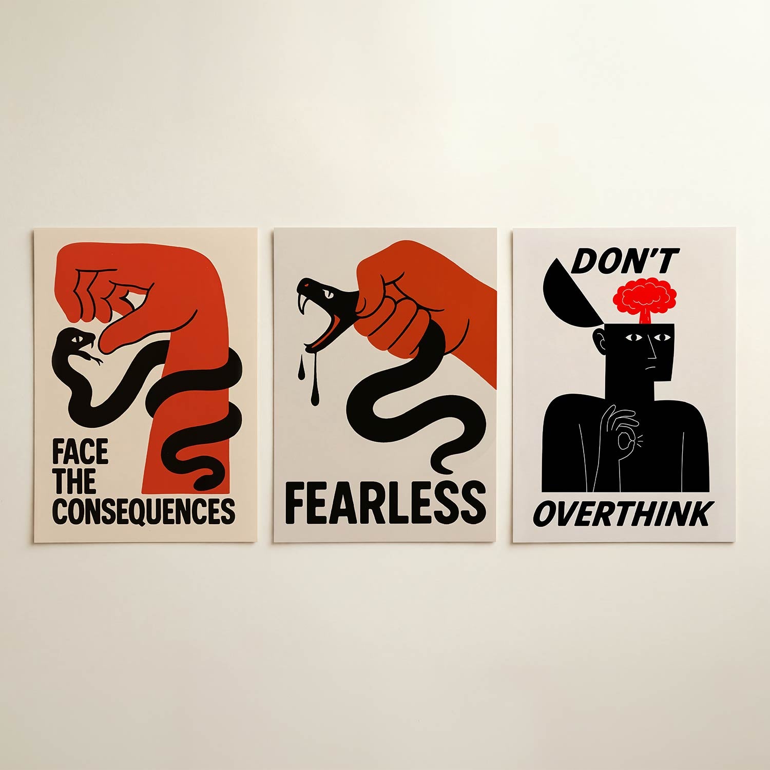 Krachtige confrontatie Posterset