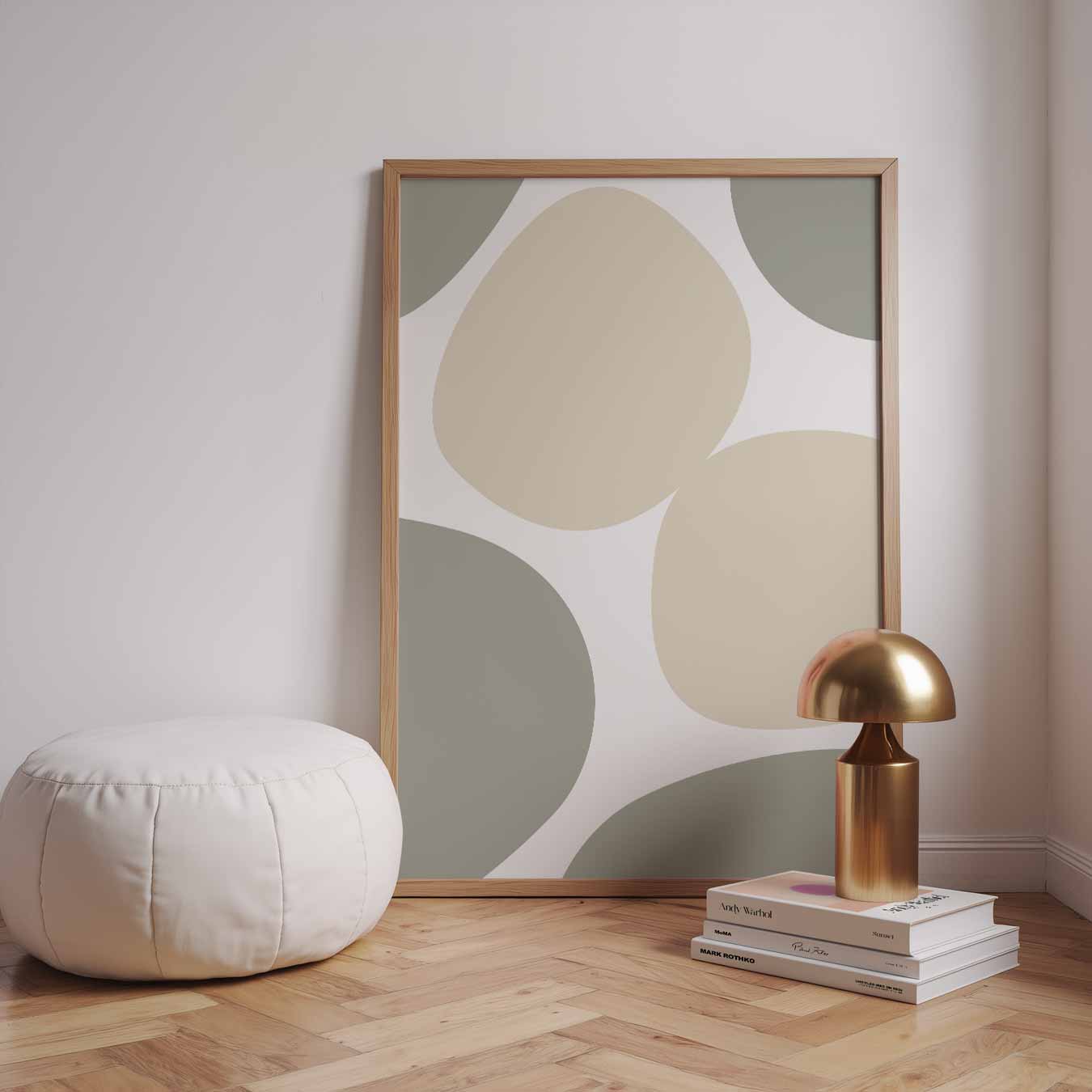 Rustgevende Abstracte Vormen Poster-WallArtistic