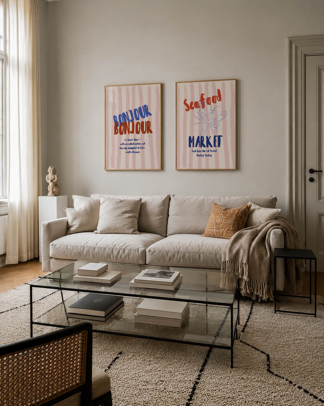Bonjour kleurenmix Posterset