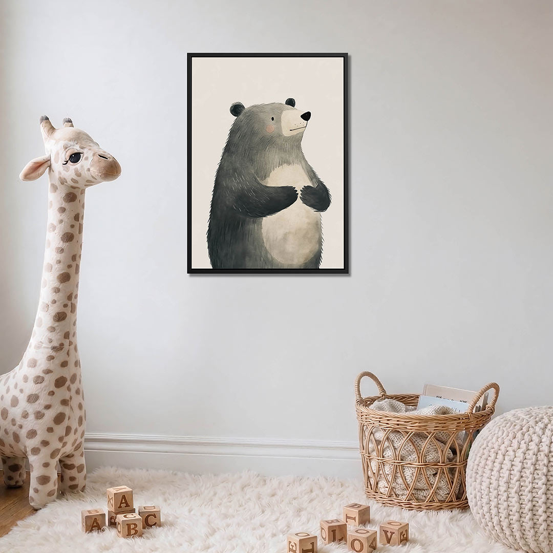 Vriendelijke beer illustratie Kunstwerk