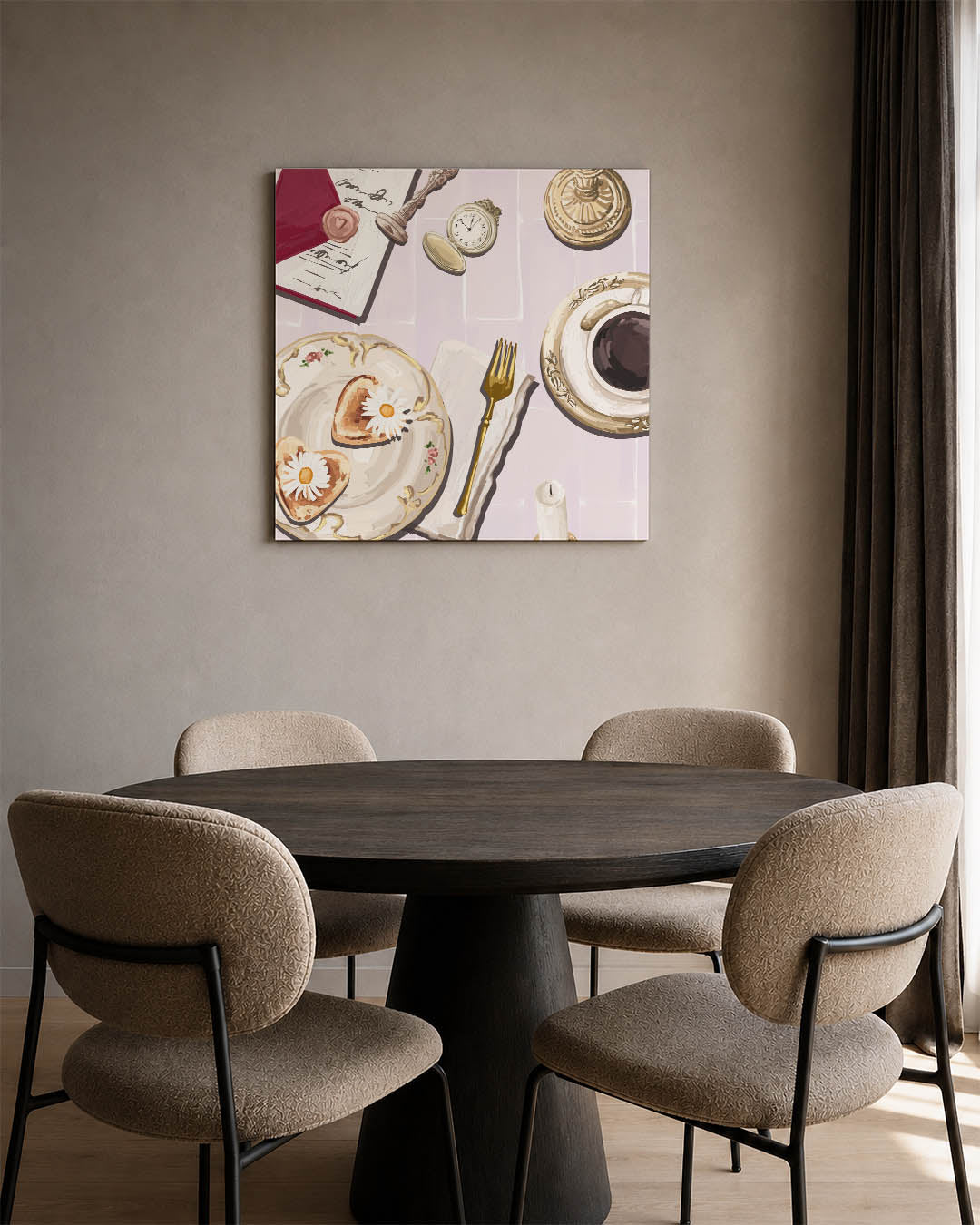 Ontbijtscène Kunstwerk