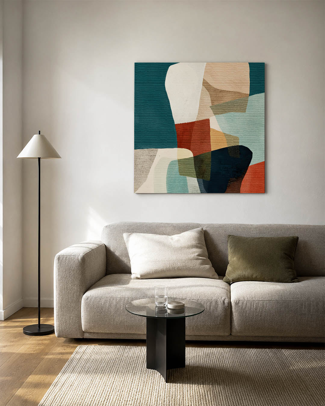Organische vormen compositie Kunstwerk