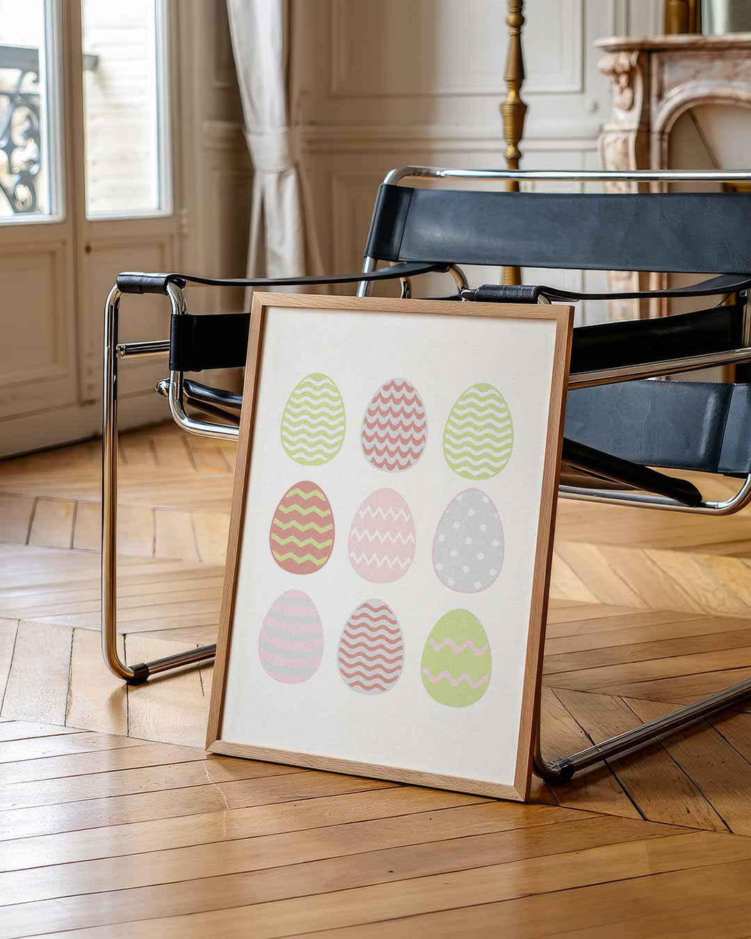 Pastelkleurige Paaseieren Poster-WallArtistic