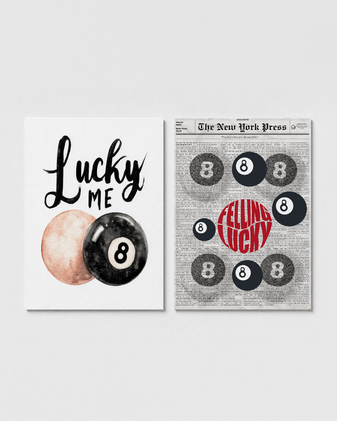 Speelse tekst en vormen Posterset
