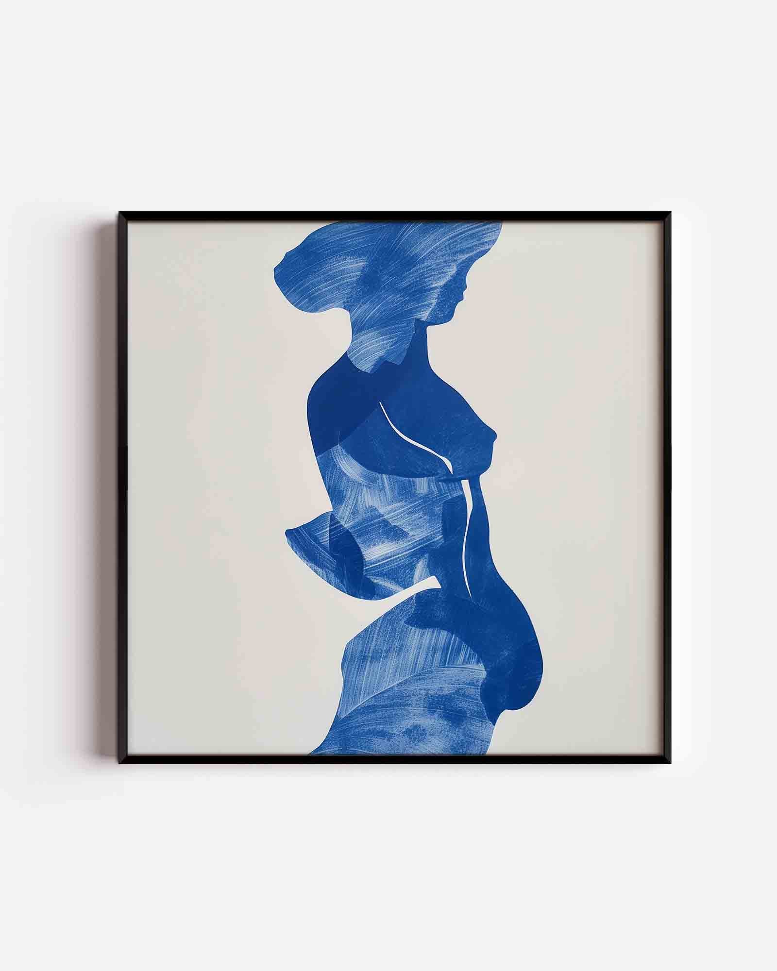 Blauwe figuur Poster