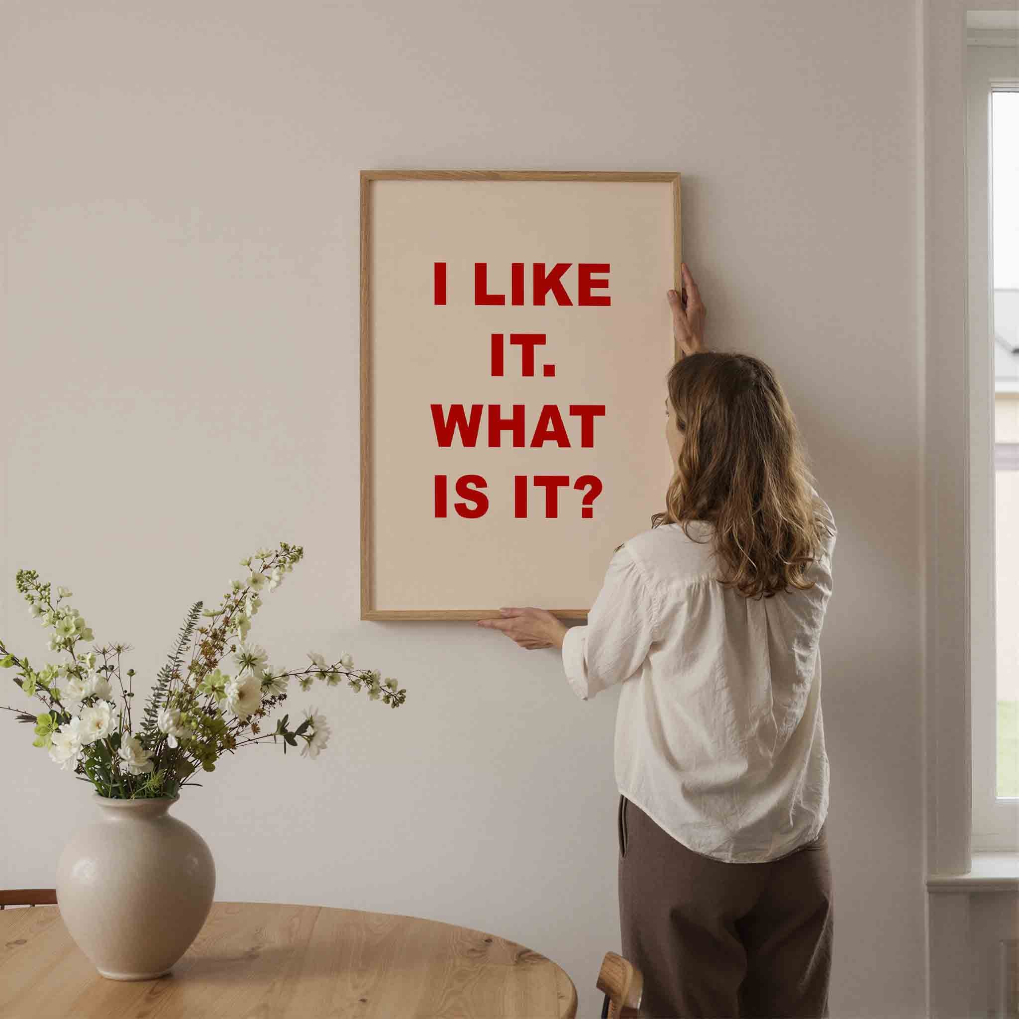 I like it tekst Poster