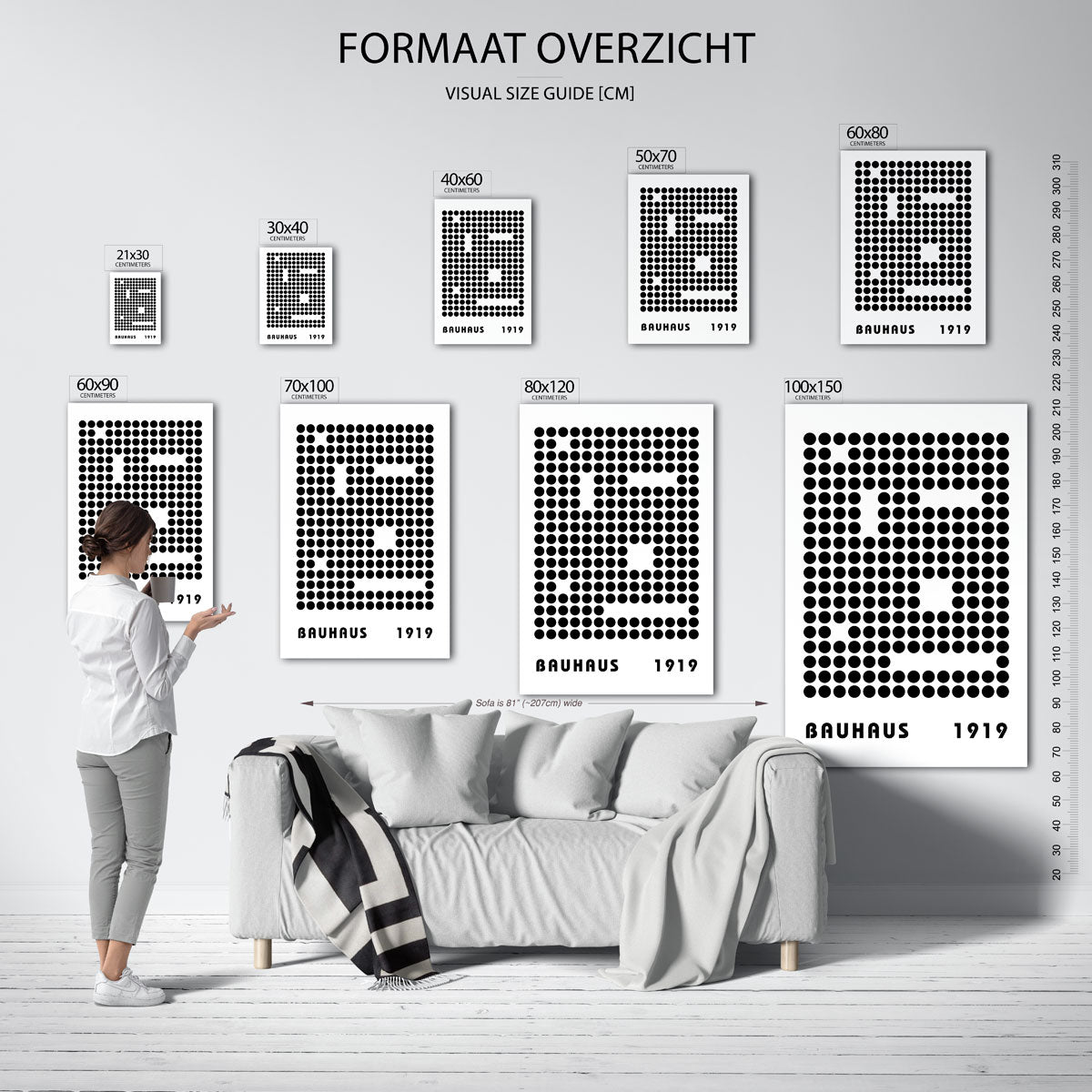 Cirkelpatroon en tekst Poster