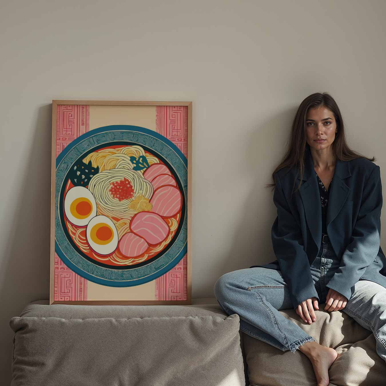 Kleurrijke Ramen Kunstposter-WallArtistic