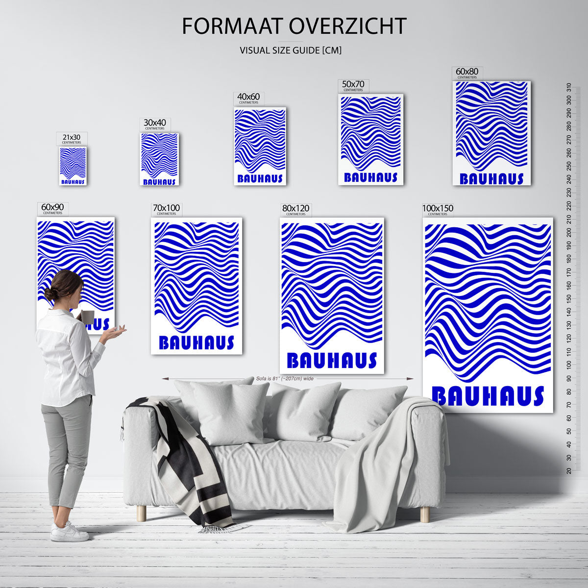 Golvend lijnenspel Poster
