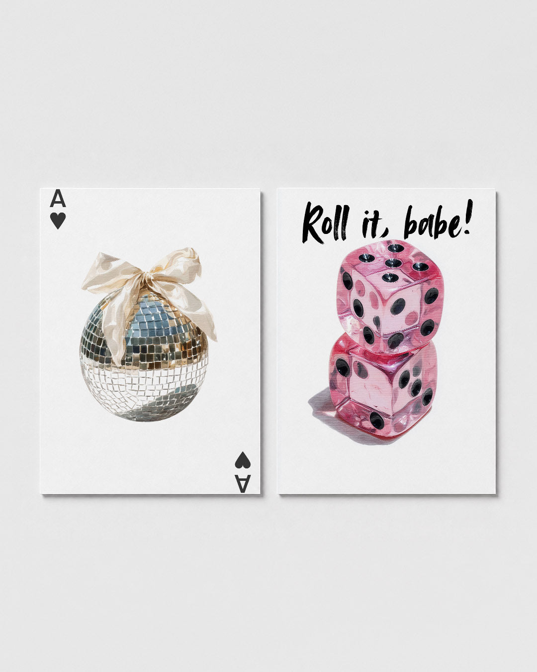 Spiegelbol met strik Posterset