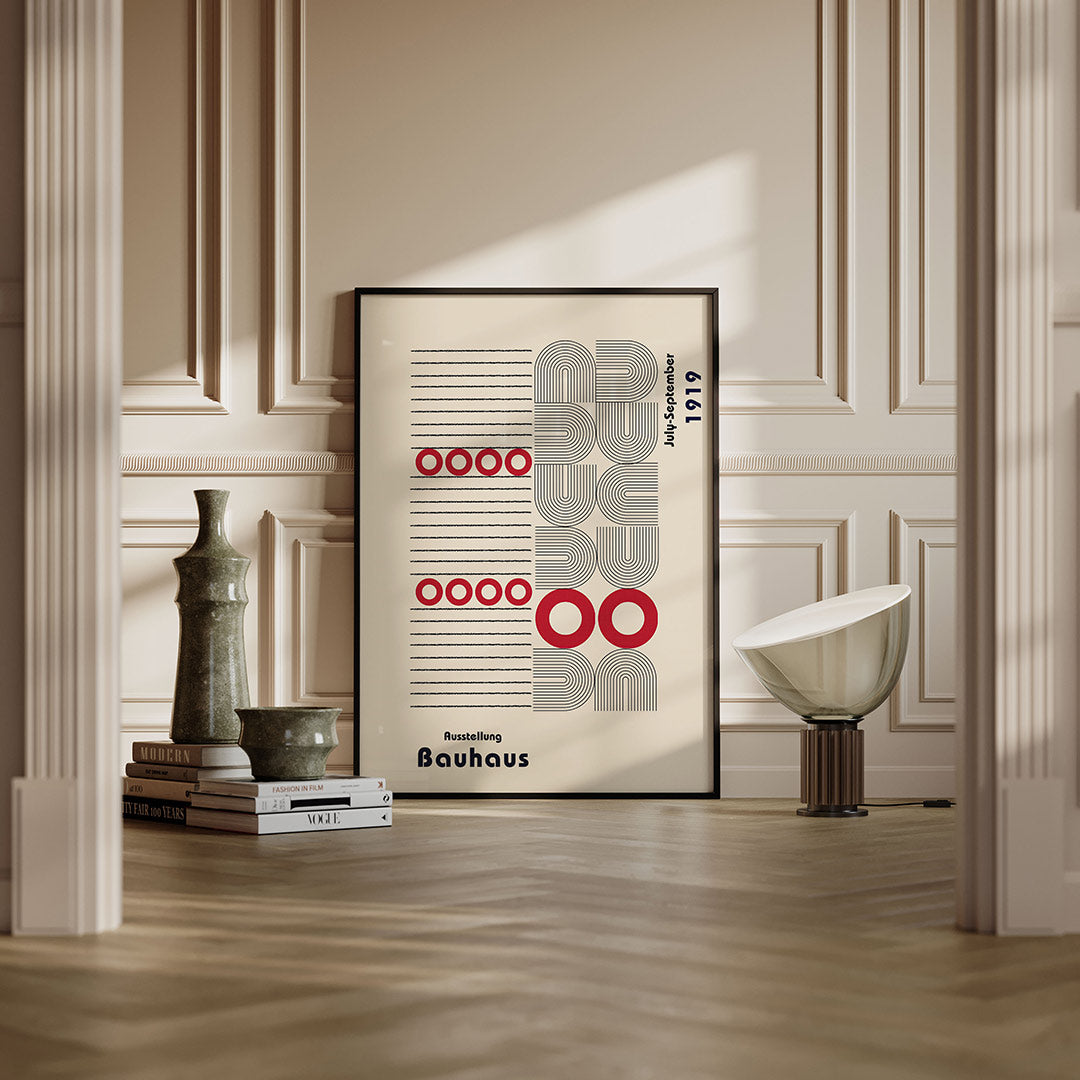 Lijnen en cirkelritme Poster
