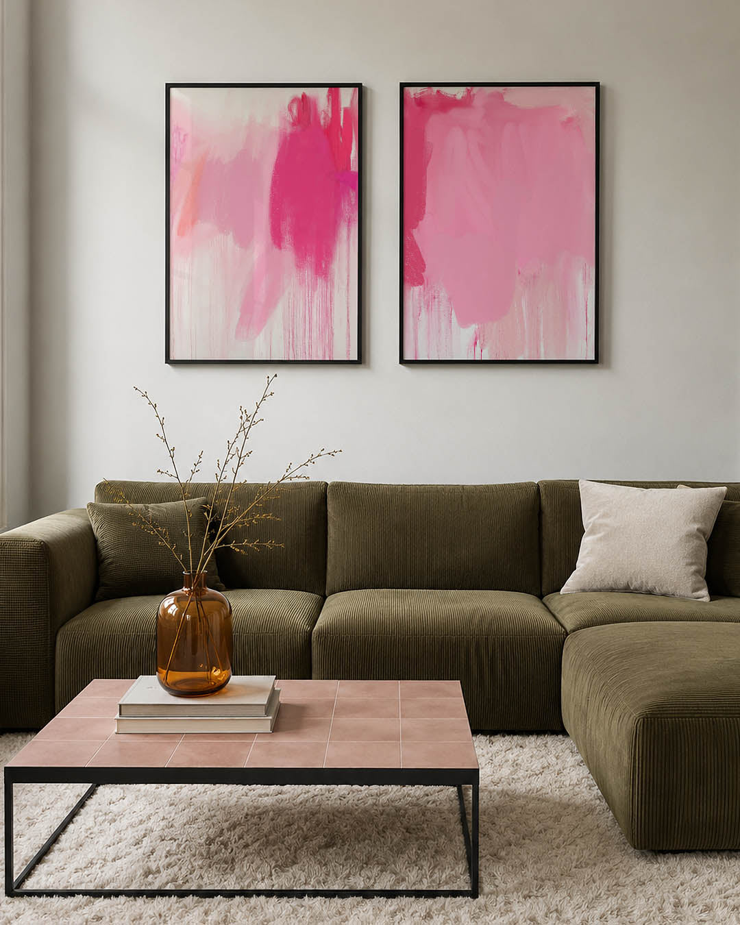 Roze vegen Posterset