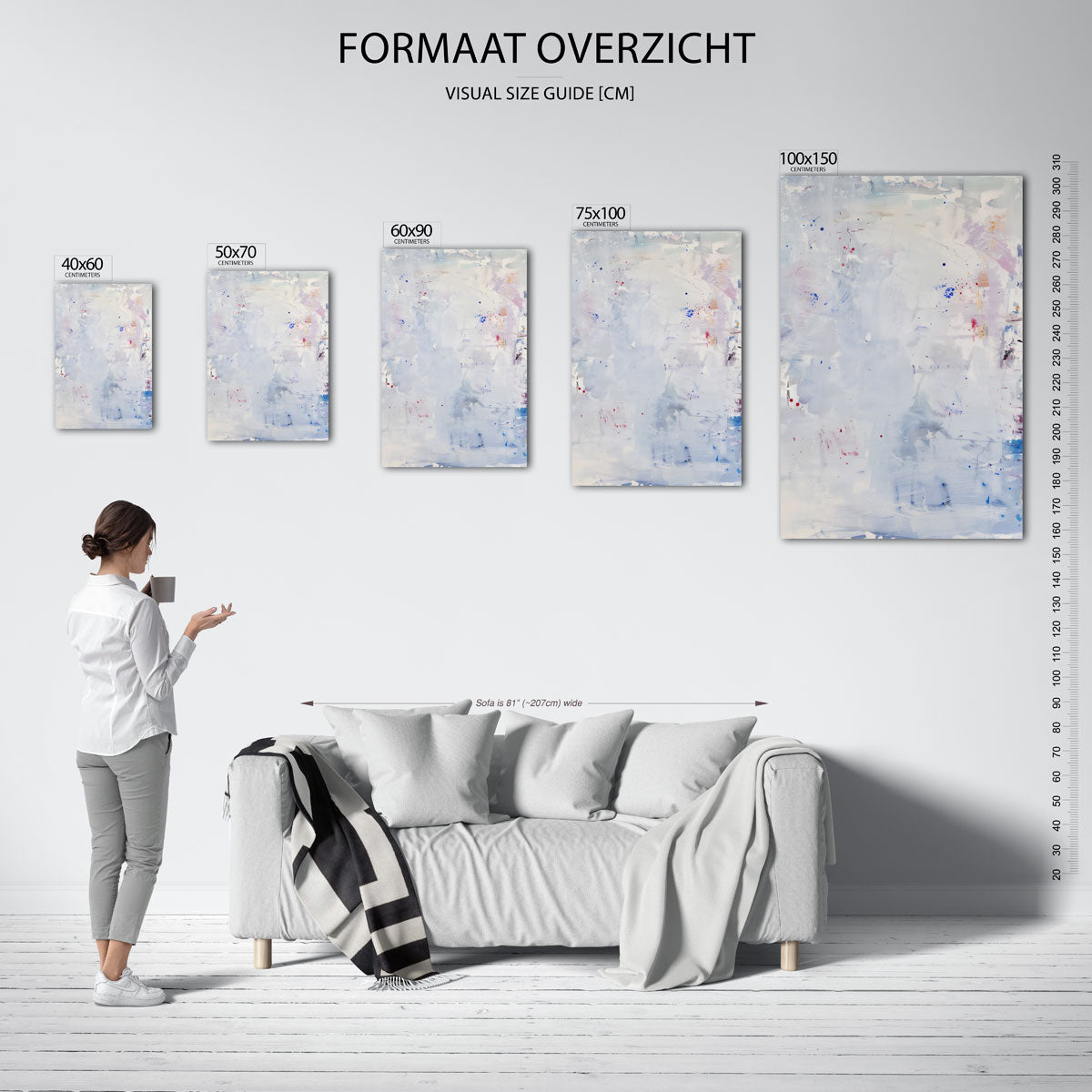 Kleurrijke vegen Kunstwerk
