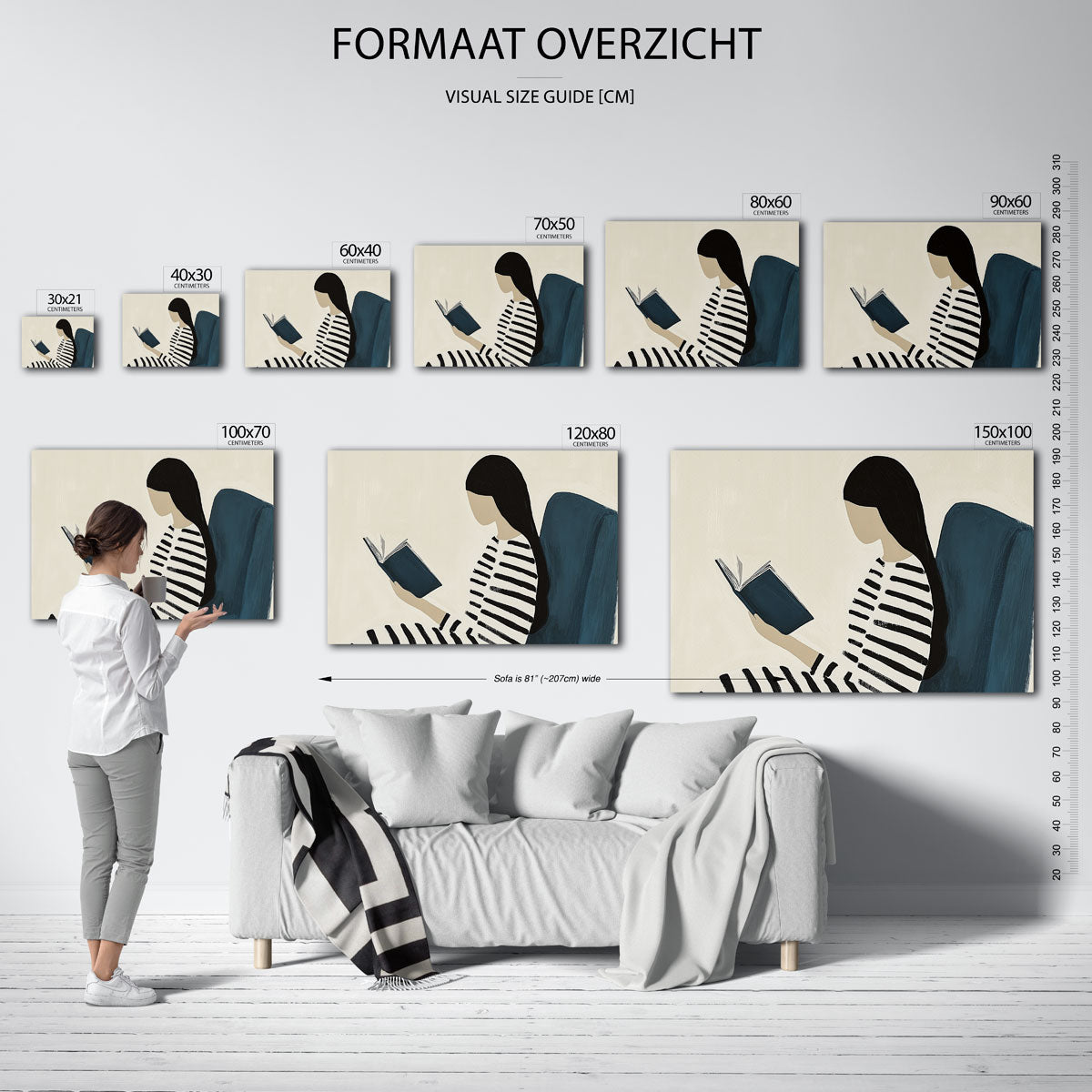 Lezende vrouw Poster