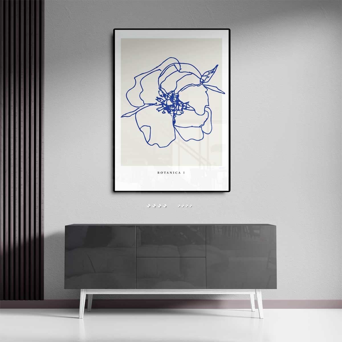 Moderne Botanische Lijntekening Kunstwerk-canvas-dibond-plexiglas-wanddecoratie-WallArtistic