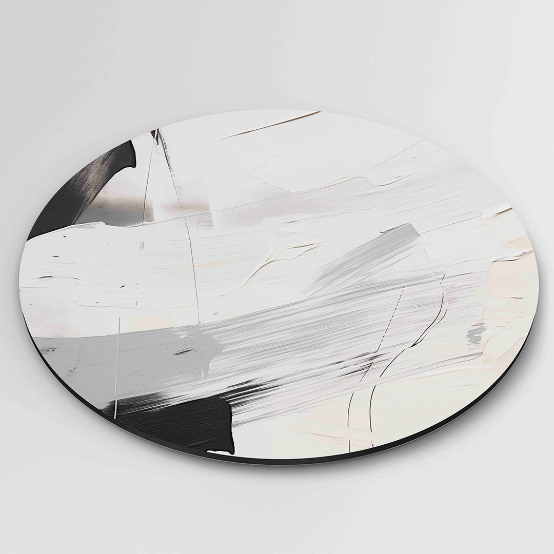 Abstracte zwart wit Muurcirkel