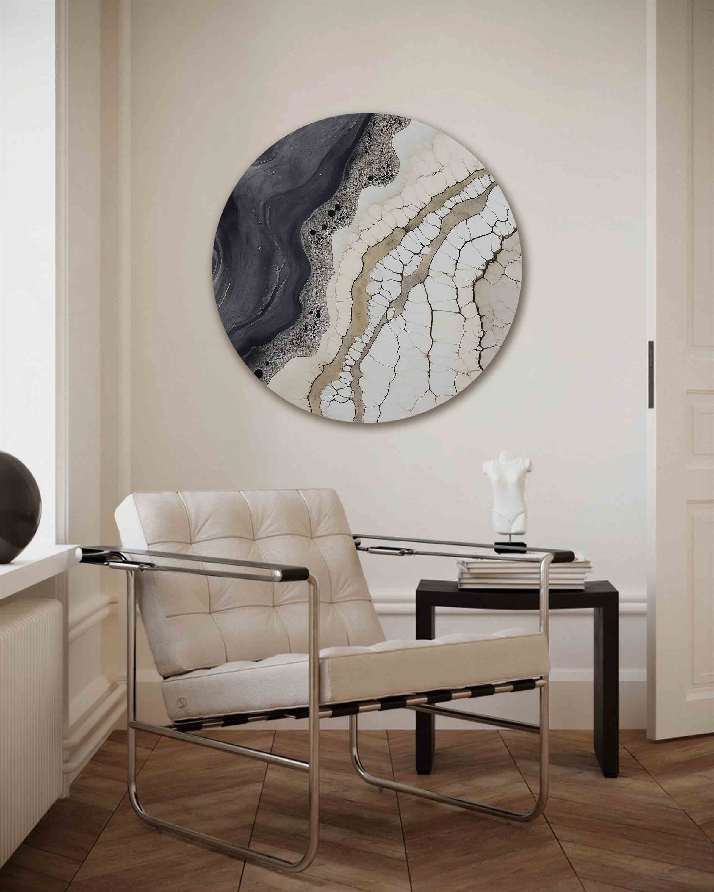 Abstracte lijnen Muurcirkel