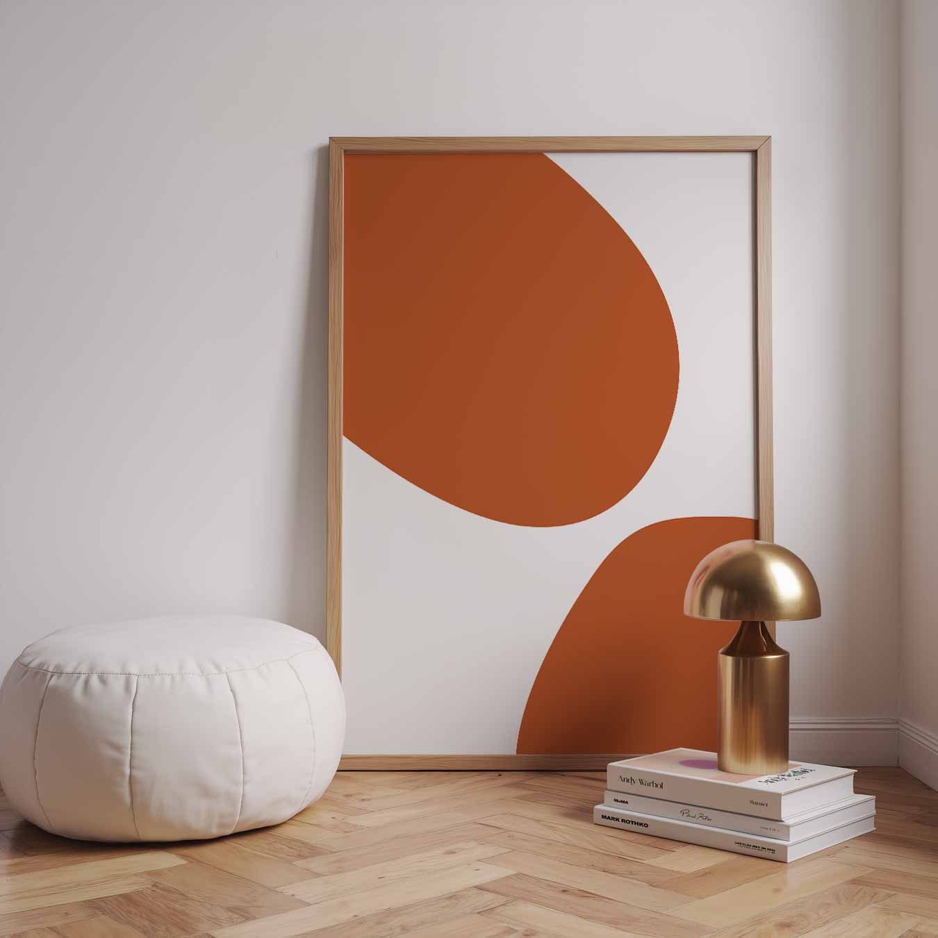 Abstracte Terracotta Vormen Poster-WallArtistic