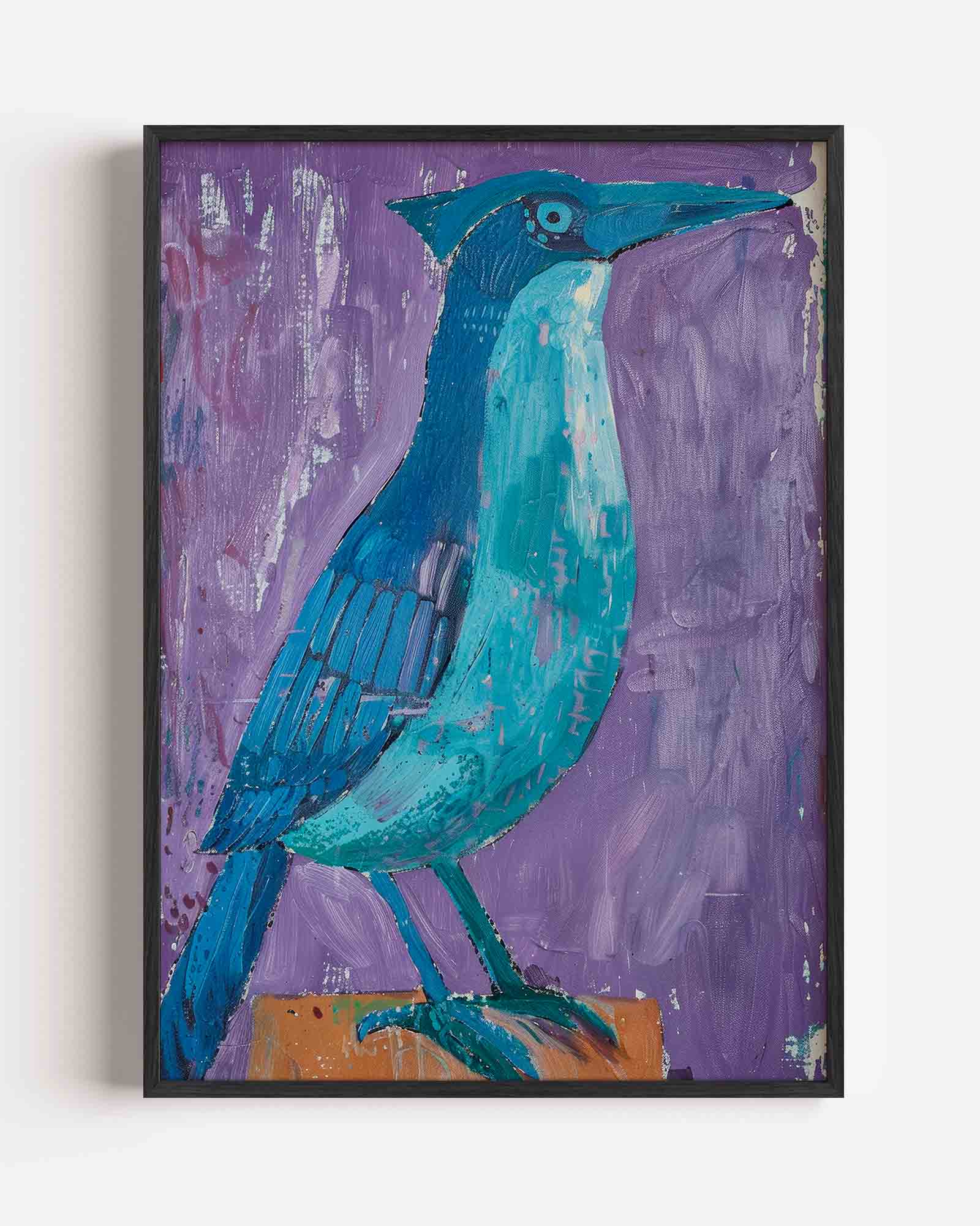 Blauwe vogel Poster