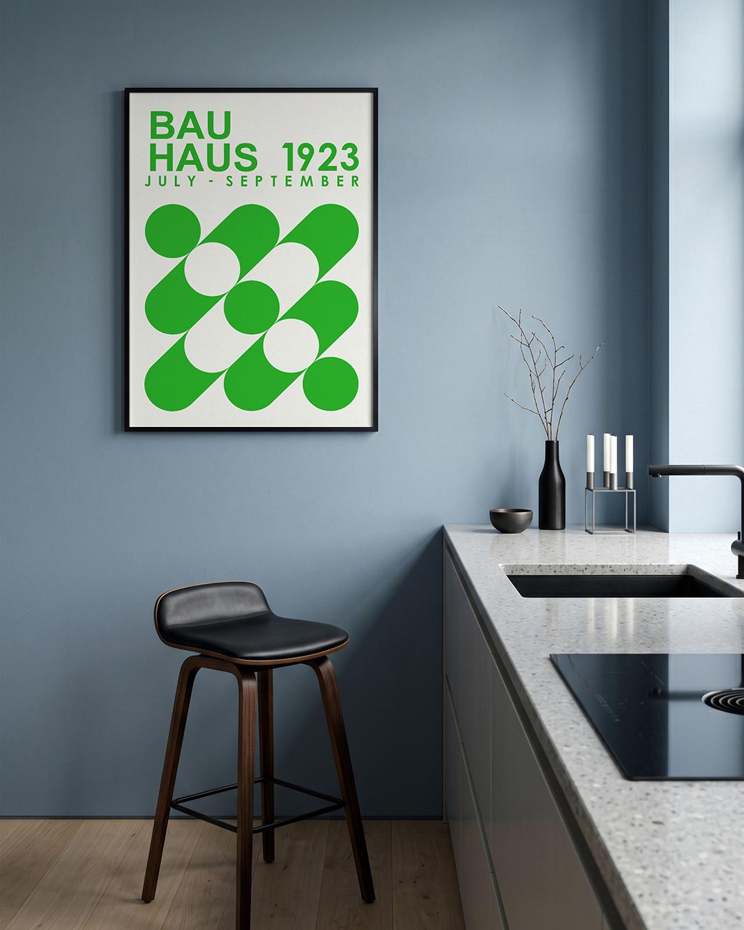 Groene cirkelpatronen Poster