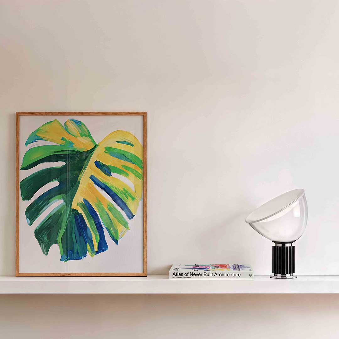 Blad in groene en gele tinten Poster