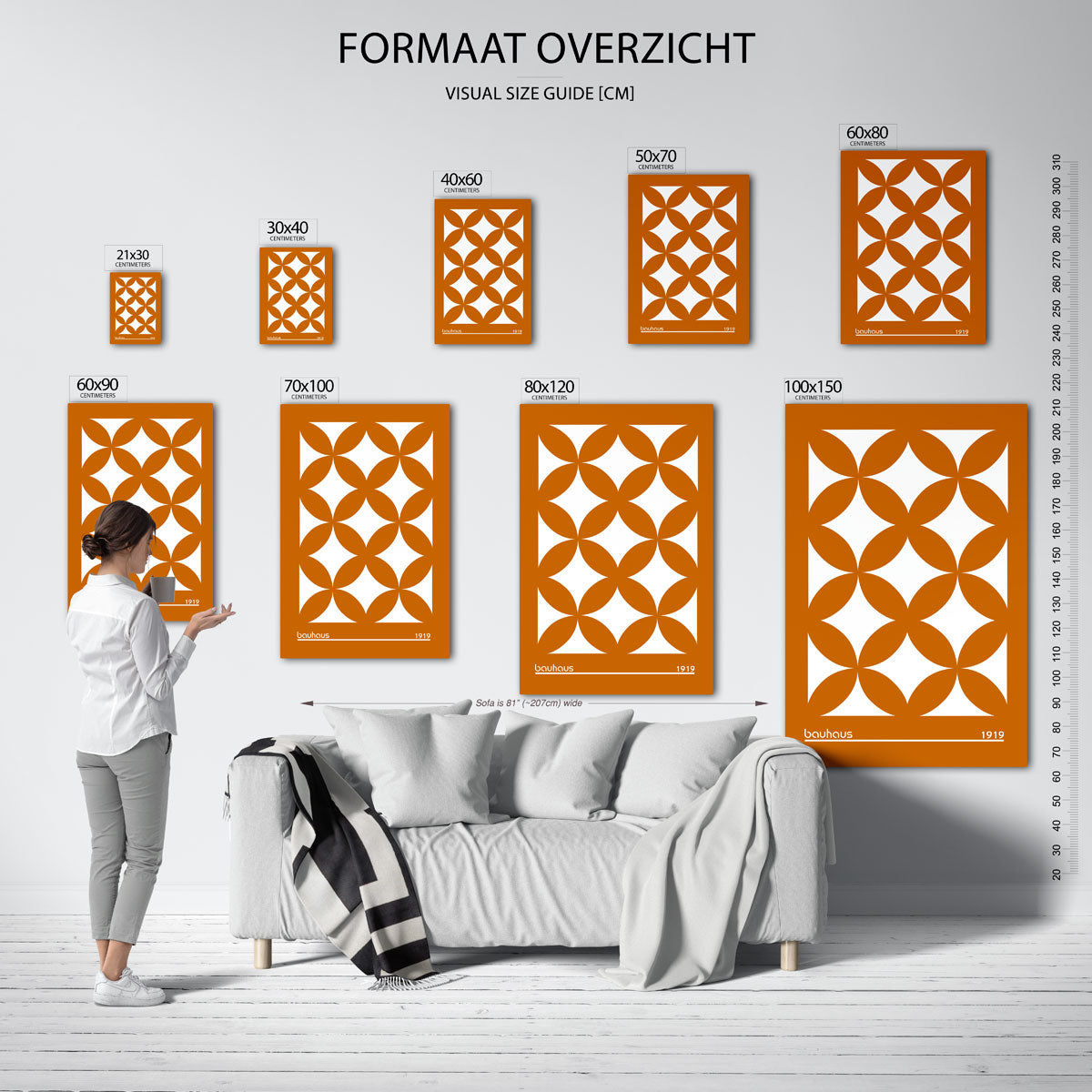 Vormritme en kleur Poster