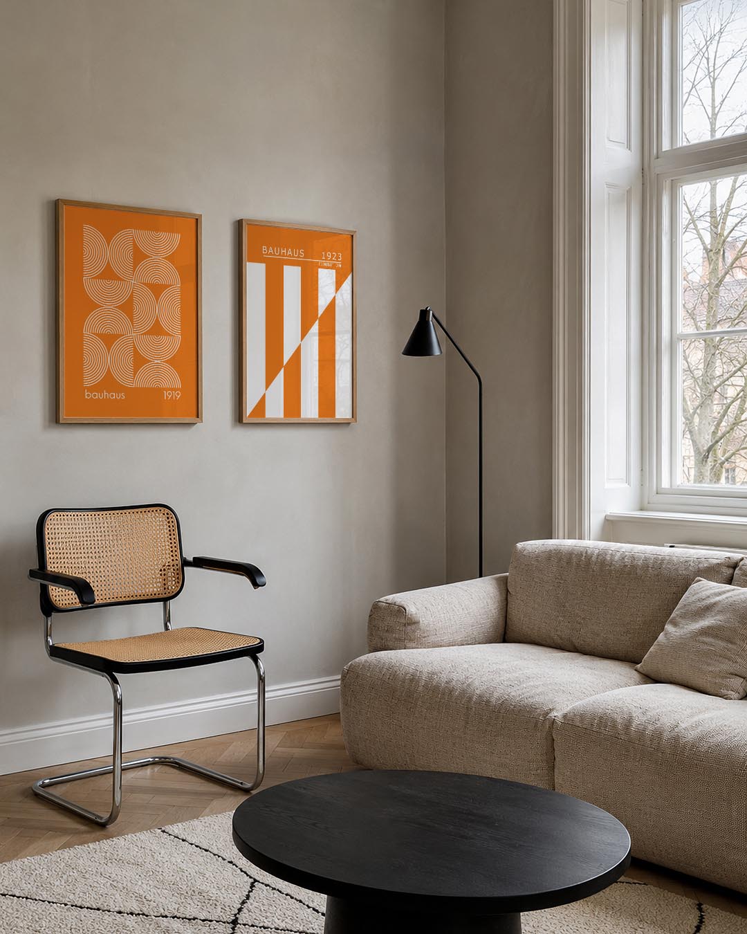 Cirkelritme oranje Posterset