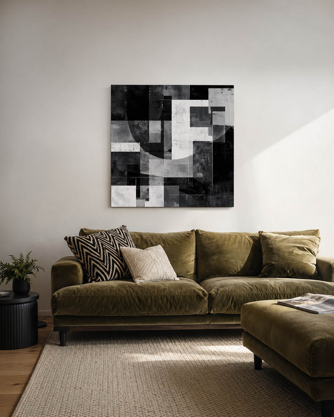Geometrische vormen compositie Kunstwerk