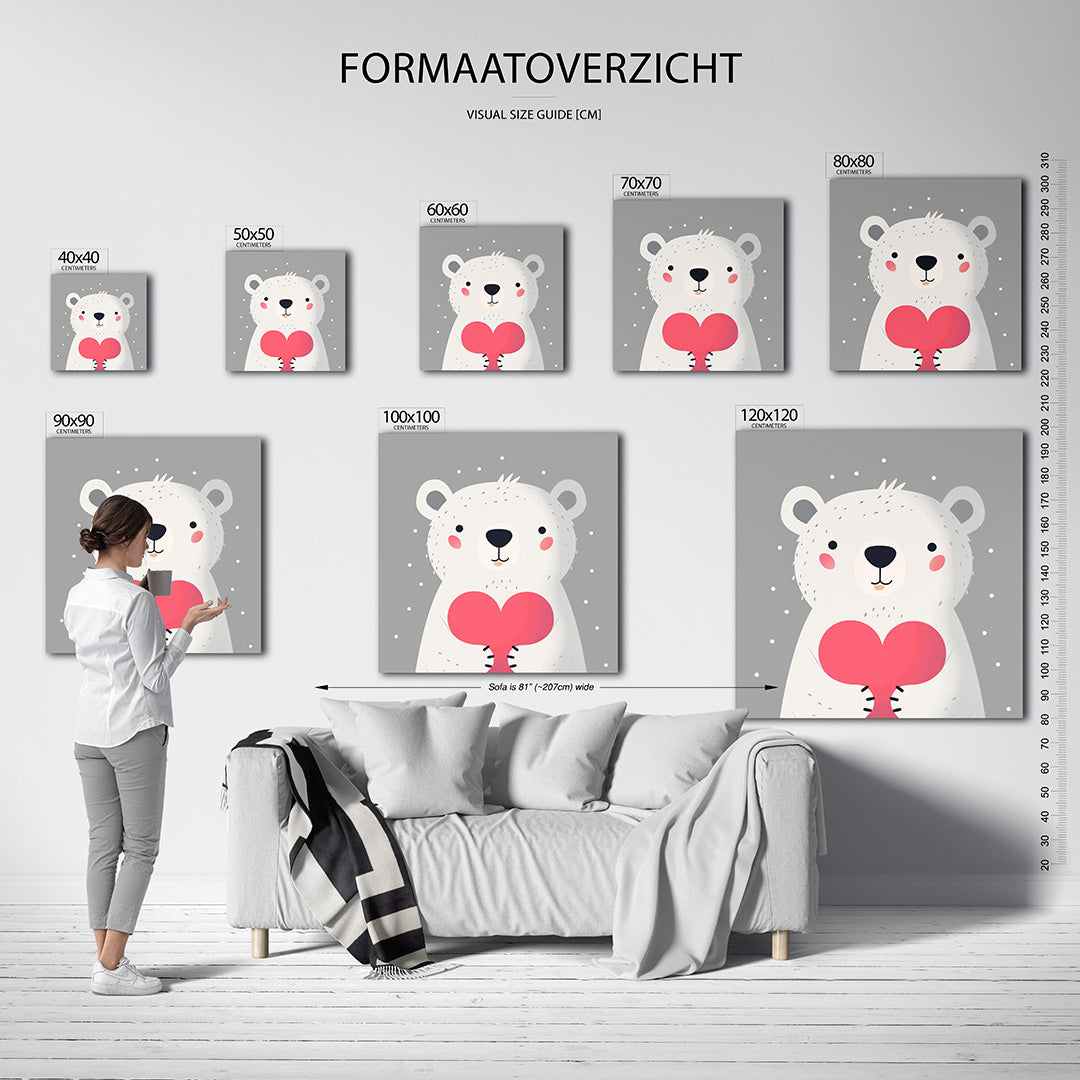 Liefdevolle beer illustratie Kunstwerk