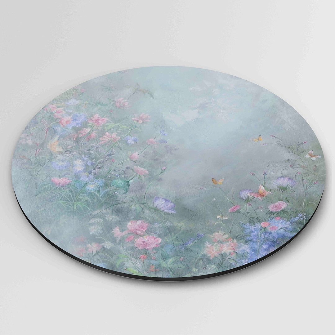 Bloemen en vlinders Muurcirkel