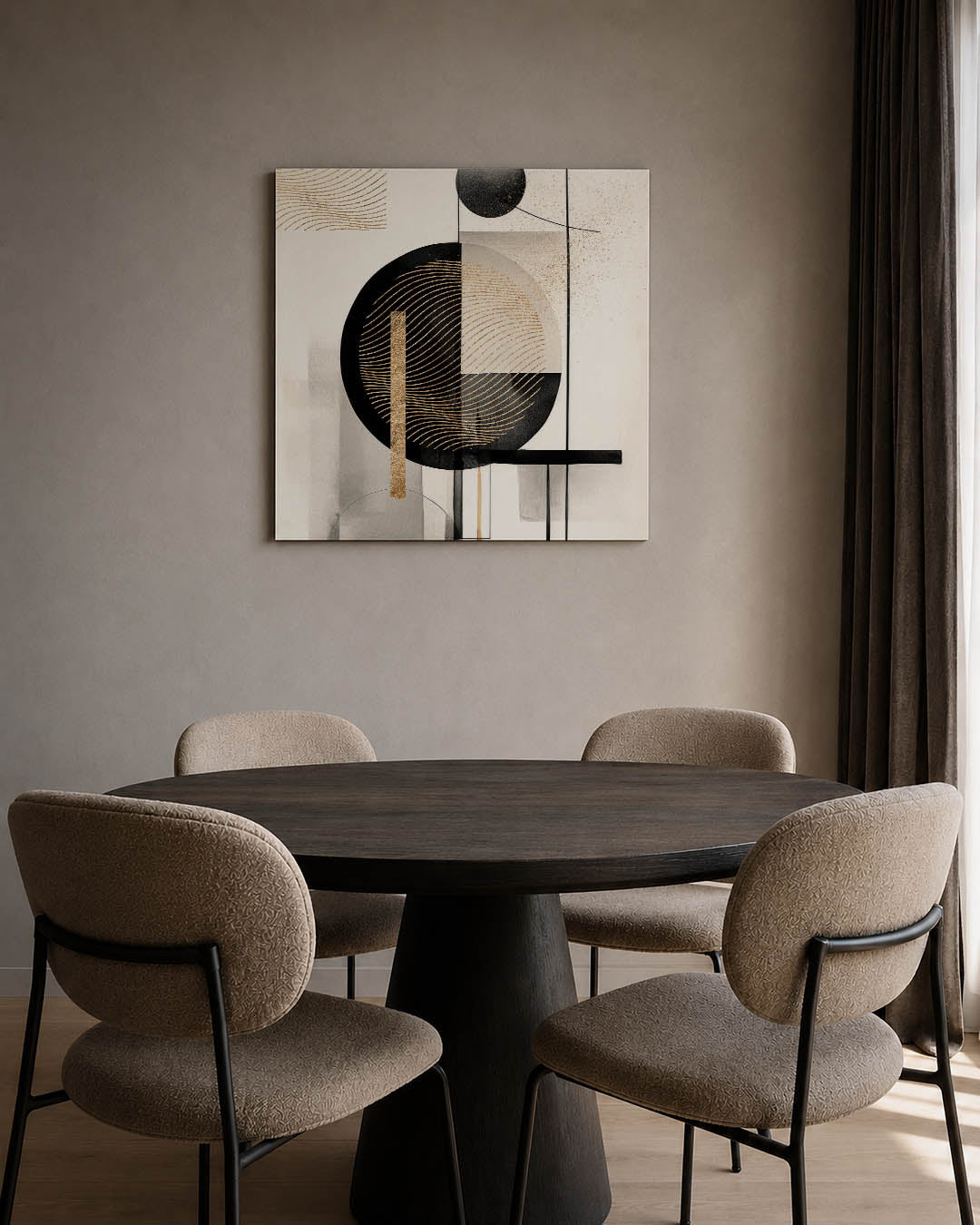 Geometrische lijnen compositie Kunstwerk